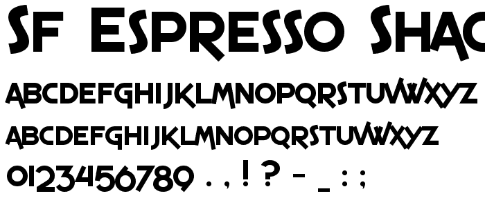 SF Espresso Shack font